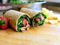 Grilled Chicken & Strawberry Salad Wrap