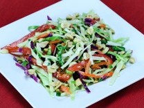 Crunchy Cabbage Salad with Spicy Peanut Dressing